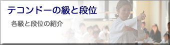 テコンドーの級と段位